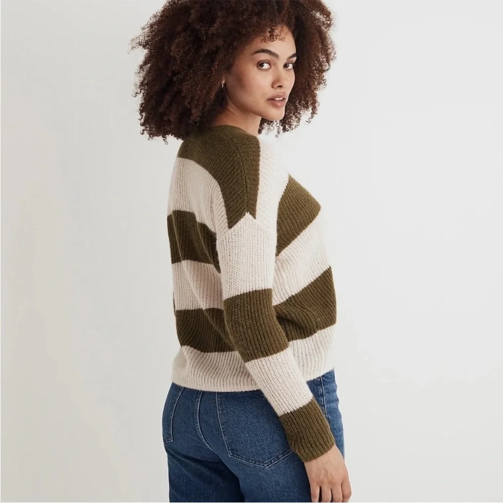 Madewell rosario striped alpaca blend knit sweater size XL new - Picture 4 of 6